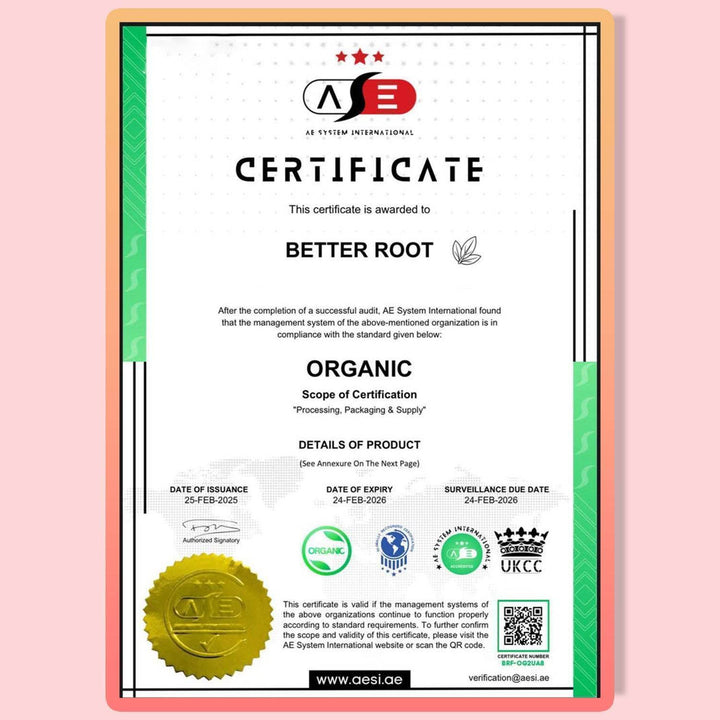 Better Root organic certified superfood blends